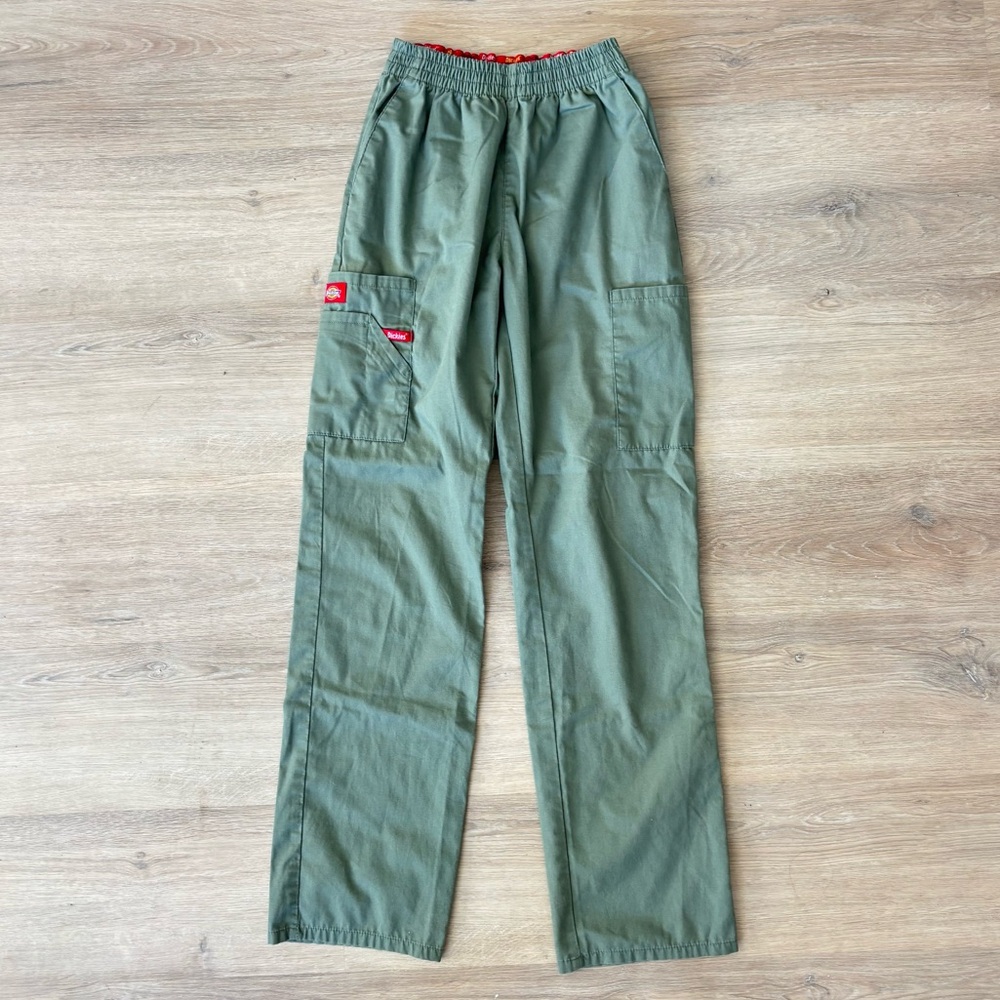 Dickies Cargo Scrub Pants- Olive